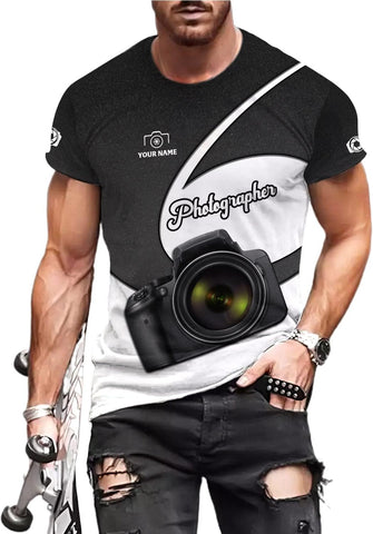 HomeDesign Personalized Photography Shirt Photographer Shirts Photographic Camera Tshirt Men & Women Photographer Gifts
