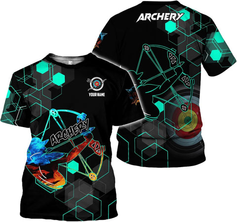Artparel Personalized Archery Shirt 3D Archery Target Bow Archery Shirts for Men Women Archer Archery Lovers T-Shirt S-5XL