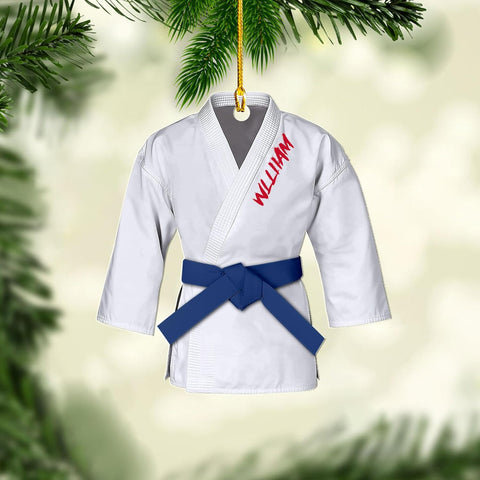 Artparel Personalized Karate Ornament Karate Uniform Ornaments Gifts for Karate Lovers Karate Gift Christmas Ornament 2024 Taekwondo Ornament Jiu Jitsu Ornament Gift for Karate (KRT7)