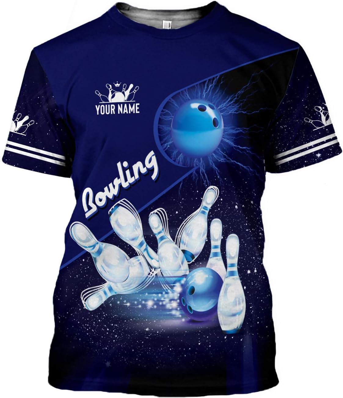 Pretyprints Personalized Bowling Shirt - Custom Bowling Gift for Women & Men