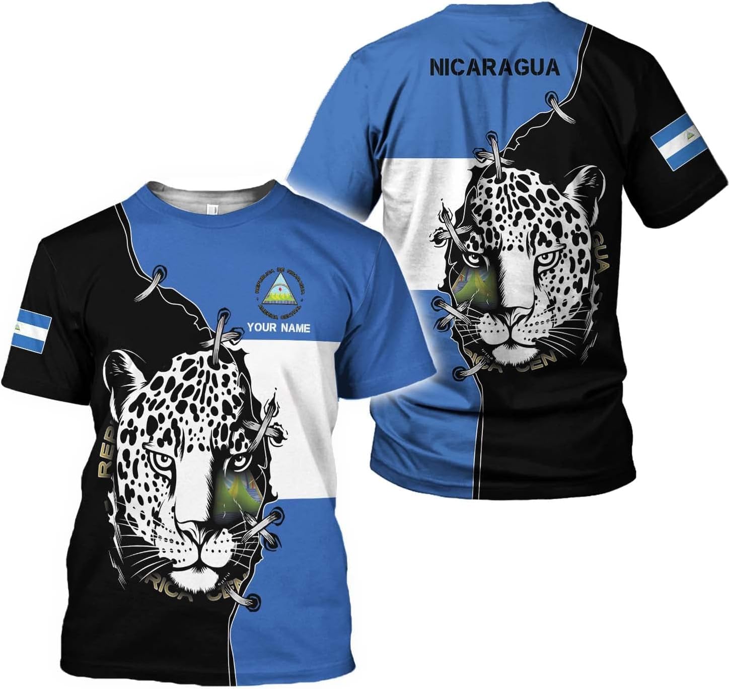 Personalized Nicaragua Shirt Custom Nicaragua Flag Lion Shirt for Men & Women Nicaraguan Camisas T-Shirt, Nicaragua Tshirt