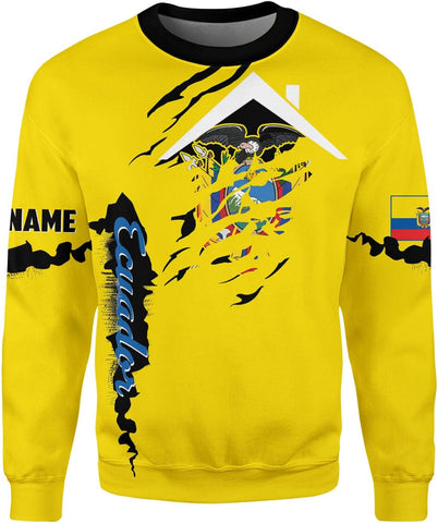 Mostprints Personalized Name Ecuador Shirt 3D, Ecuador Ecuadorian Flag Pride Gift T-Shirt, Ecuador Shirts for Men Women S-5XL