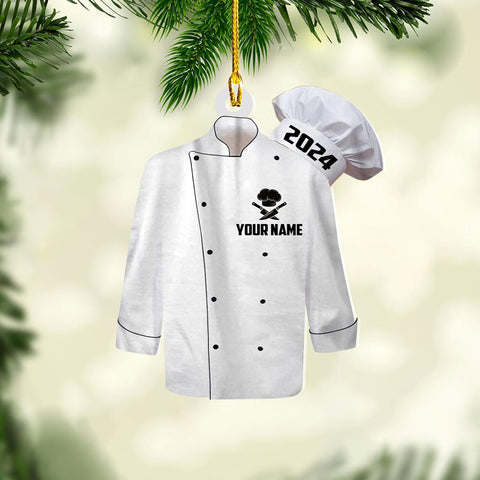 Paniprints Personalized Chef Christmas Ornaments 2024, Chef Ornament, Cooking Christmas Ornaments, Kitchen Christmas Ornaments for Xmas (Chef 11)