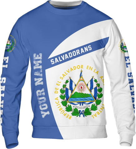Personalized El Salvador Shirt Custom Camiseta de El Salvador Flag Shirt Men, Women Salvadorans Pride El Salvadoreña Tshirt