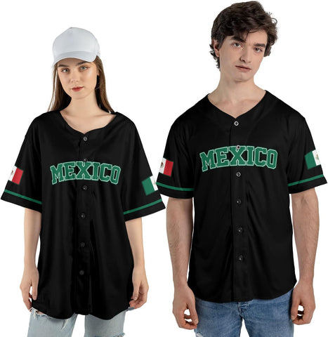 Personalized Mexico Mexican Baseball Shirt, Customized Team Name Mexican Aztec Baseball Jersey for Men for Men,Women S-5XL