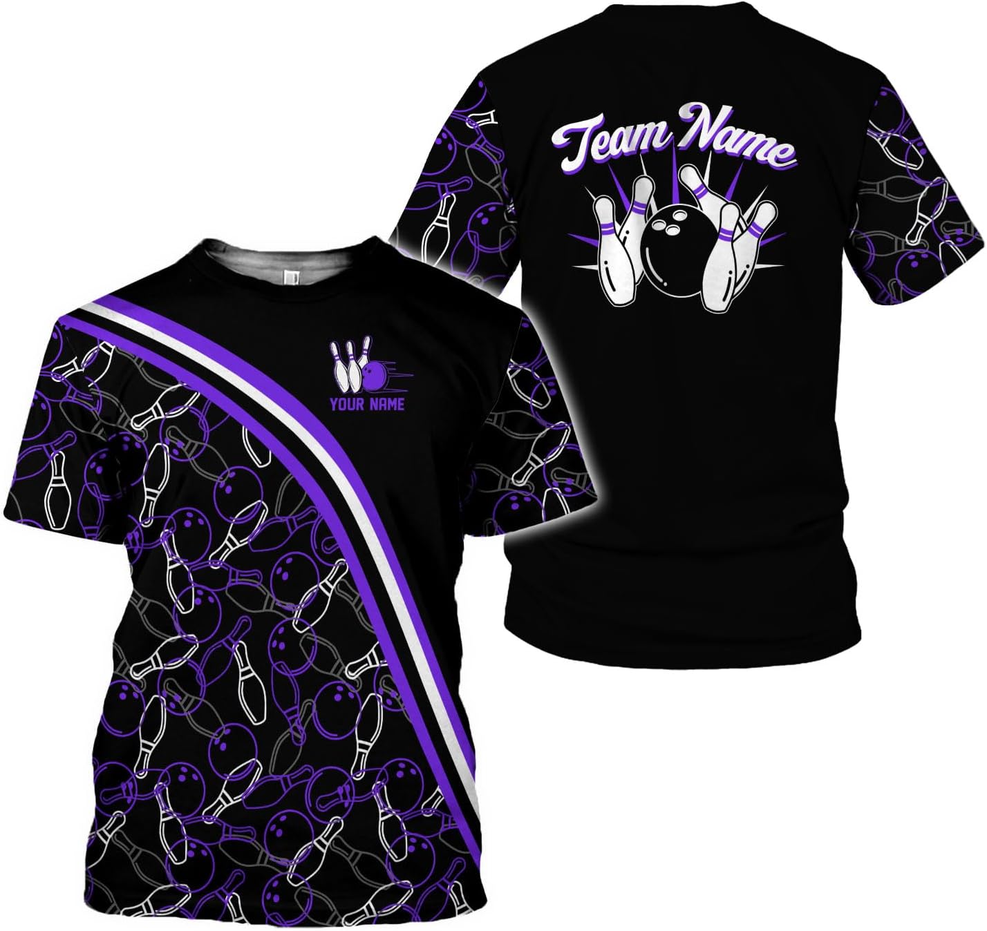 Podagree Personalized Name Bowling Shirts for Men and Women 3D, Bowling Shirts for Team Bowling, Bowling Shirts Gift