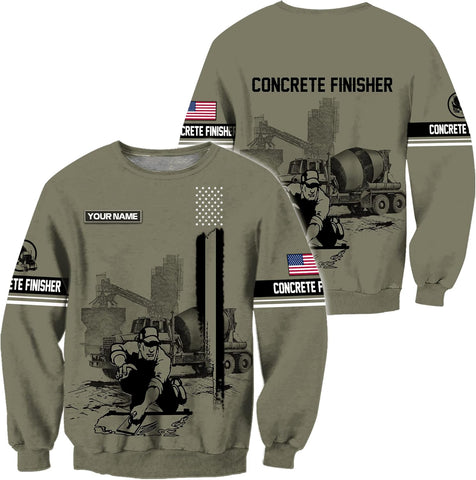 Personalized Concrete Finisher 3D Print Hoodies Unisex Pullover Hoodie Gift For Men, Women, Full Size S-5XL For Men Women