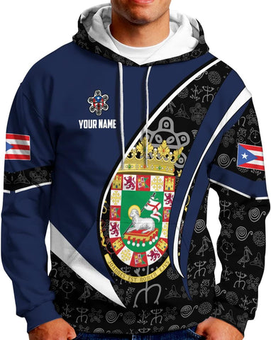 Personalized Name Puerto Rico T-Shirt 3D, Puerto Rico Shirt for Men Women, Puerto Rico Flag T Shirt All Over Printing S-5XL
