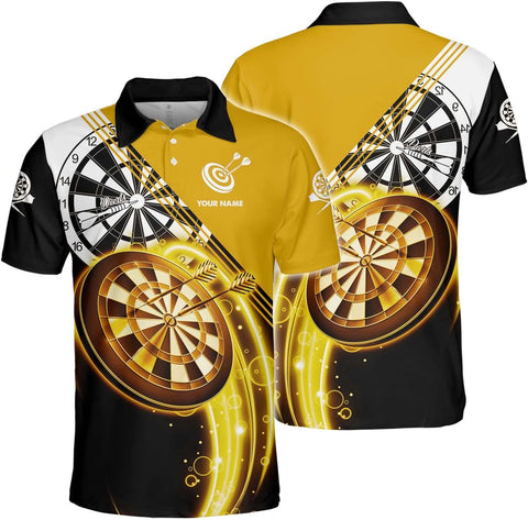 Personalized Name Dart 3D Polo Shirt, Dart Shirts, Mens Dart Shirts, Funny Dart Tshirts, Dart Team Shirts Gifts (PL02)