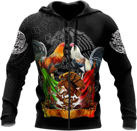 Mostprints Rooster 3D All Over Printed Shirts Unisex Hoodie, T Shirt, Zip Up Hoodie, Sweatshirt for Men AD1171 Multicolor