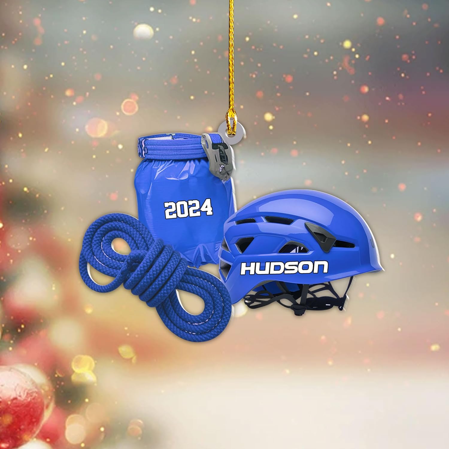 Artparel Personalized Climbing Ornaments Rock Climbing Christmas Ornament Rock Climber Ornaments Climber Lover Mountaineer Ornament Gift for Men Women Gift for Climber (CLB7)