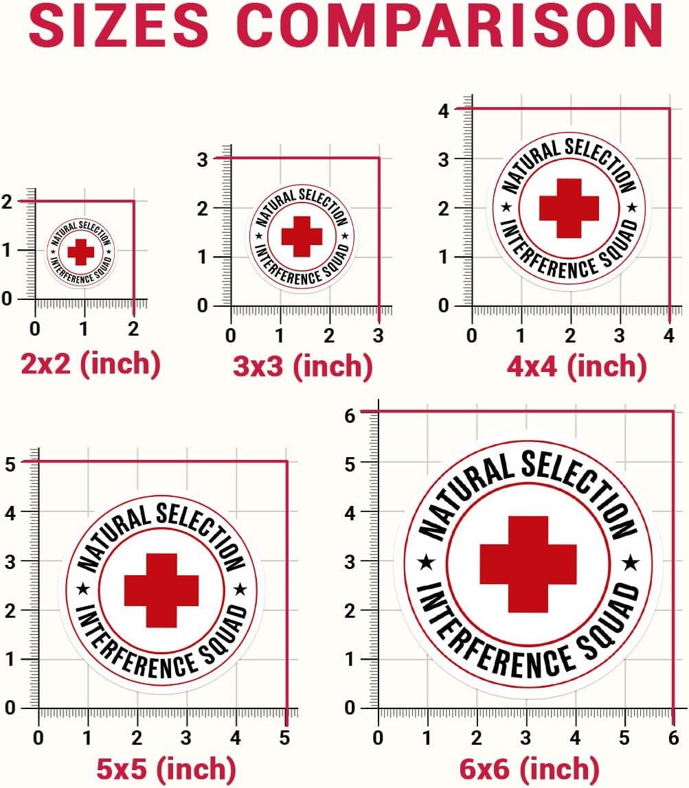 3 Pcs Natural Selection Interference Squad Sticker, EMT EMS Stickers First Aid Gifts, Funny Paramedic Medical Nursing Healthcare - Vinyl Sticker 3 Inches for Water Bottles Laptop Phone Car Ski Helmet