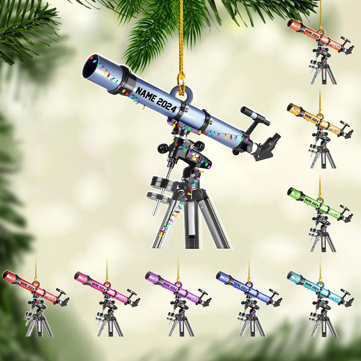 Royal Fight Custom Telescope Ornament Telescope Christmas Light Ornaments Loved Telescope Ornament Telescope Christmas Ornament 2024 Telescope Lovers Ornament Telescope Gift Xmas (TC8)