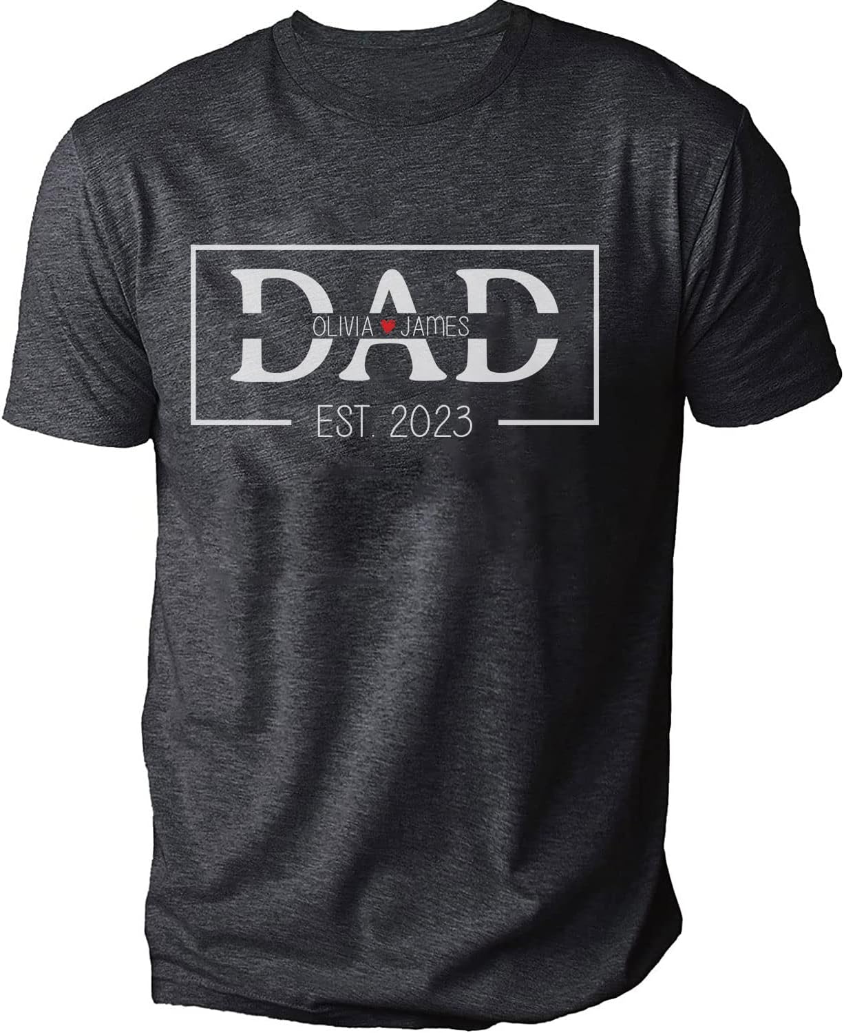 Personalized Grandpa Dad Papa Shirt Custom Kids Name Gift Fathers Day, Promoted to Dad Est 2023 Baby Daddy New Dad (TS34)