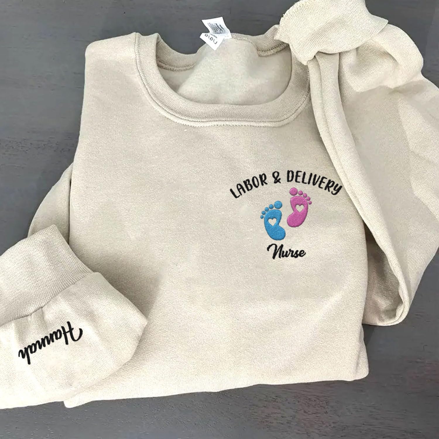 Leeprints L&D Sweatshirt, Personalized LD Shirt, Nurse Appreciation Gift