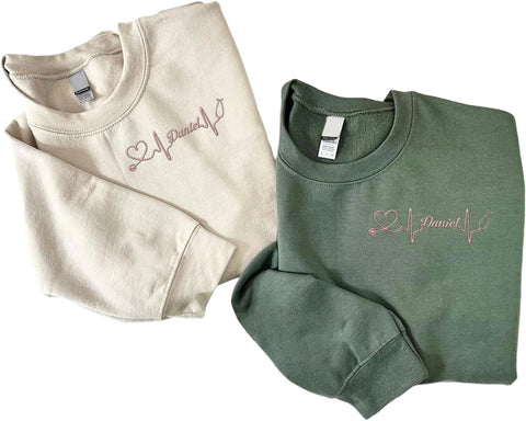 AOVL Personalized Embroidered Nurse Sweatshirt Women Nurse Sweatshirt Embroidered Sweatshirt For Nurse Nurse Shirts Gift