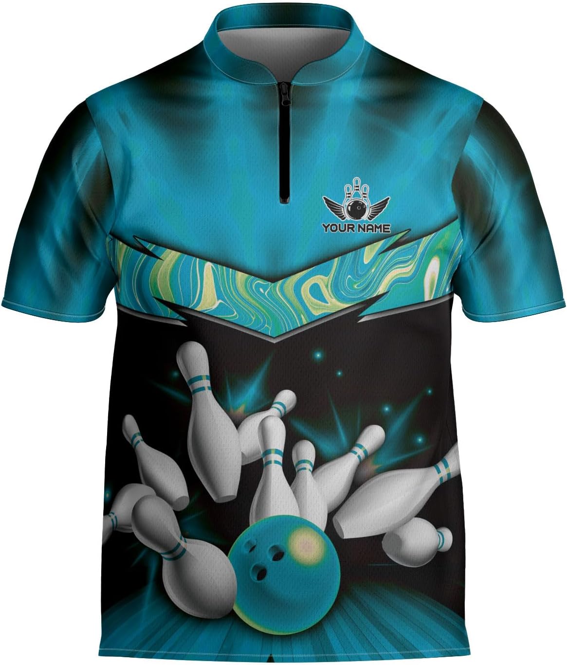 mostprints Personalized Bowling Jersey Gift 3D Custom Bowling Shirts for Team Name Bowl Bowler Shirt Unisex Cool Men Women