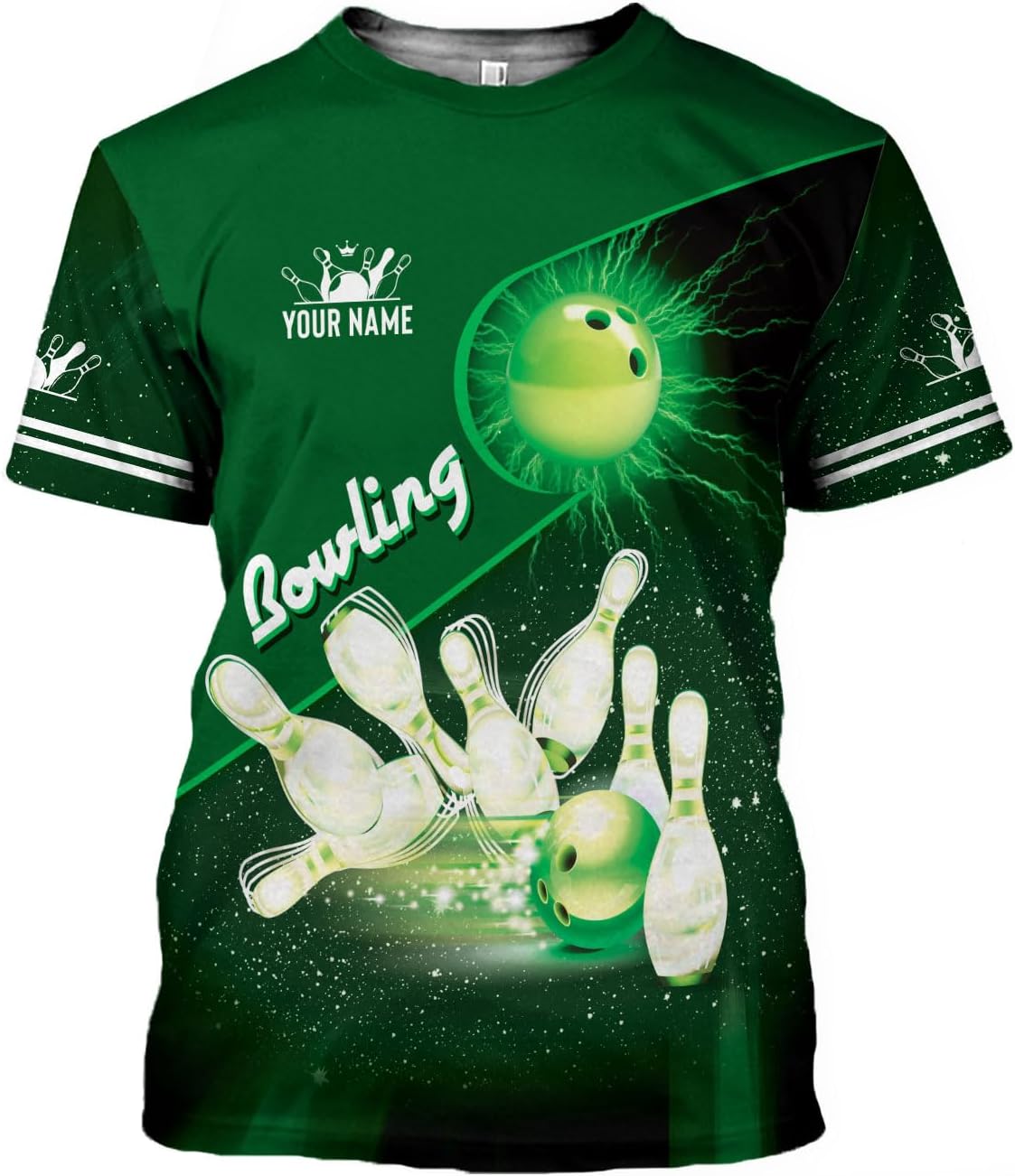 Pretyprints Personalized Bowling Shirt - Custom Bowling Gift for Women & Men