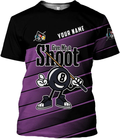 Parvii Personalized Billiards Shirt for Men, 8 Ball Pool Shirt, Billiards Gift