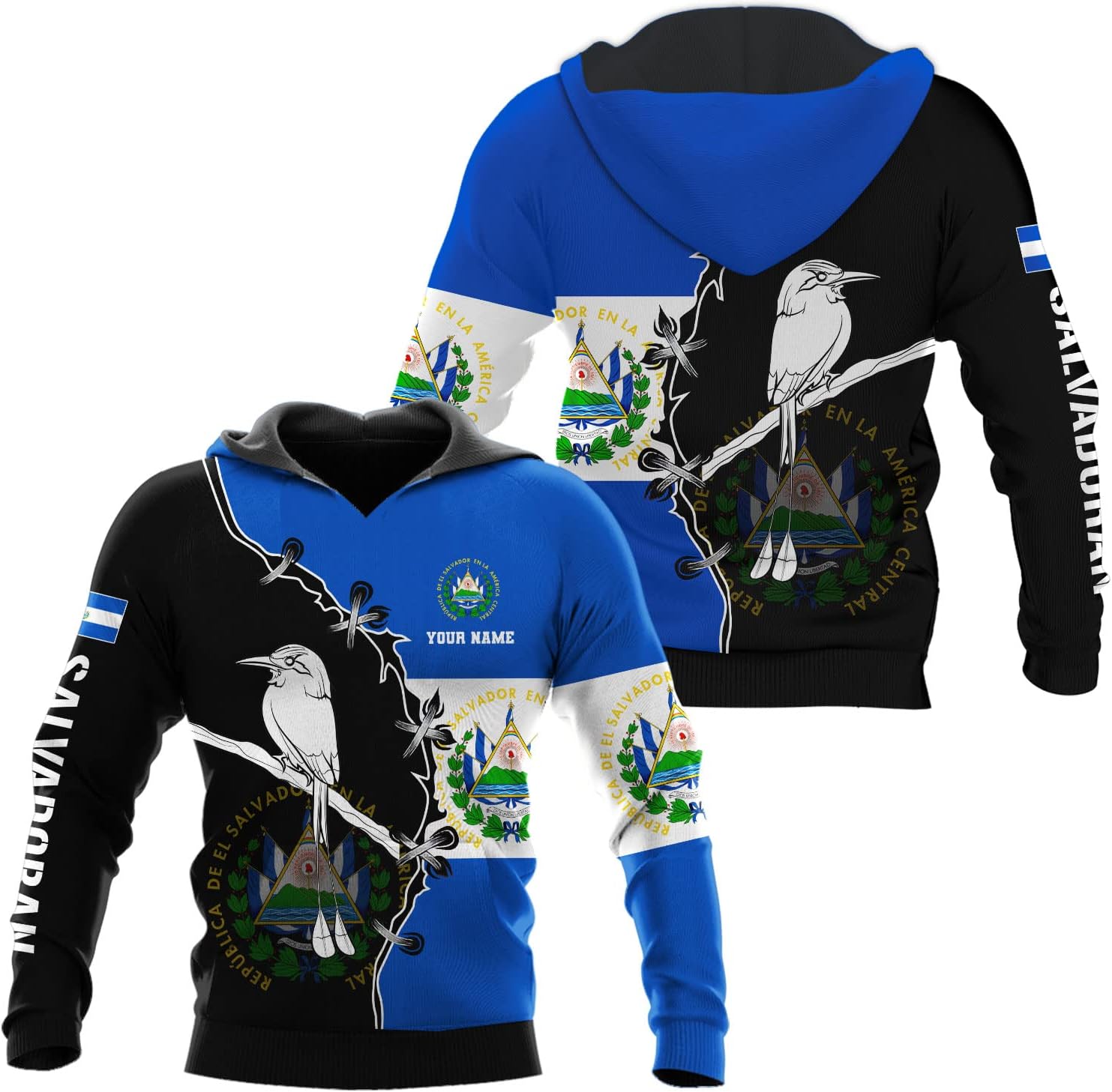 Personalized El Salvador Shirt Custom Camiseta de El Salvador Flag Shirt Men, Women Salvadorans Pride El Salvadoreña Tshirt