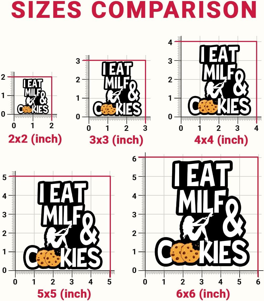 3Pcs I Eat Mi*f And Cookies Sticker, Adult Humor Bumper Stickers, Dirty Stickers For Adults, Funny Quote Wife Family Cute Dad Mom, Joke Humor Decal-Stickers For Laptop Water Bottle Phone Car Helmet 3"