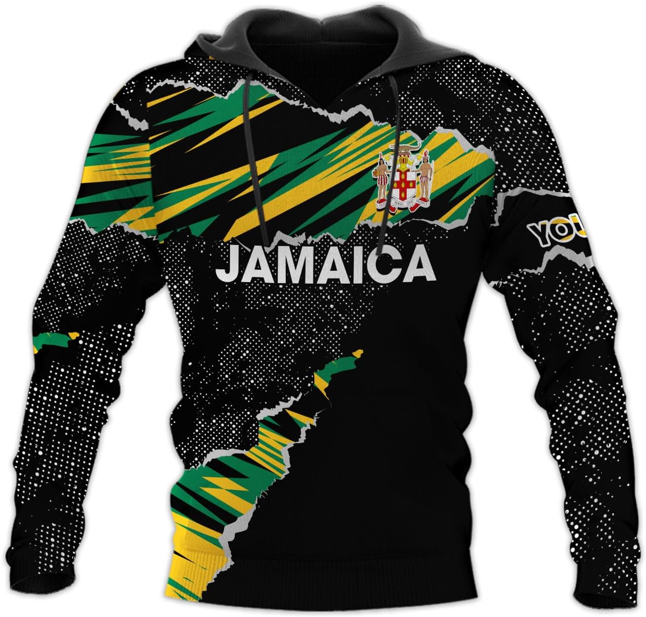 Mostprints Personalized Jamaica Hoodie Camisa Jamaica Hoodies Jamaica Sweaters Shirts Men & Women Jamaican Pride Shirt Gifts