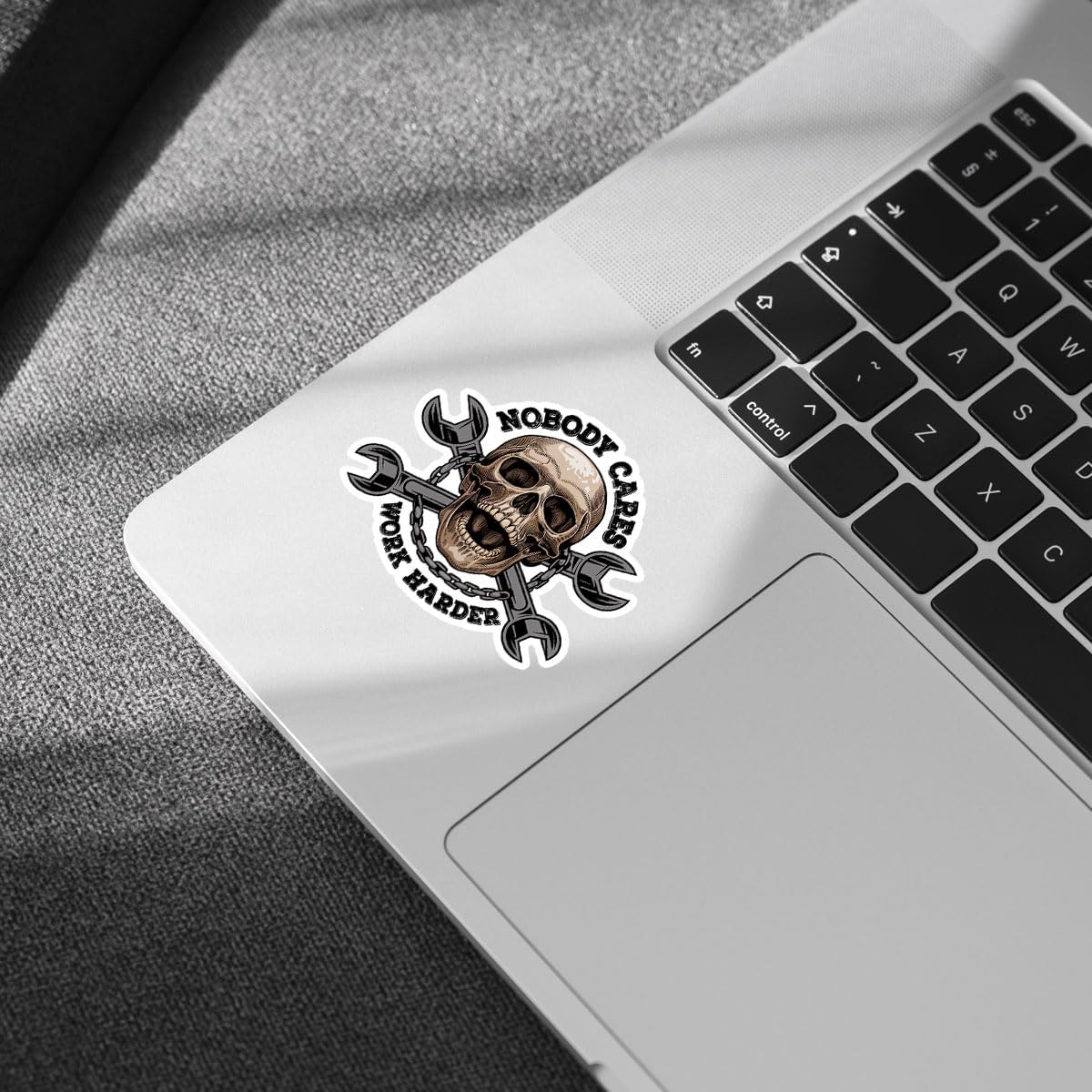 3 Pcs Nobody Cares Work Harder Stickers, Inspirational Quote Stickers Skull Mechanic Engineer Vinyl Sticker for Toolbox Instruction Helmet Welder Water Bottle Tumbler Phone Case 3"x3"