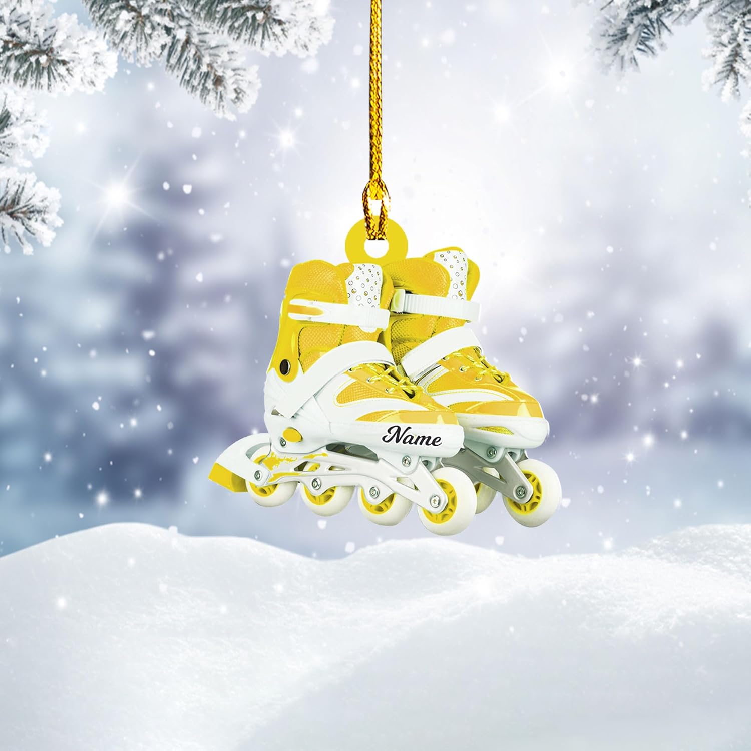 AOVL Custom Roller Skate Ornaments 2024 Roller Skate Christmas Ornament Roller Skate Ornaments for Christmas Tree Roller Skate Ornament Gift for Roller Skate Lovers Roller Skates Christmas (RS7)