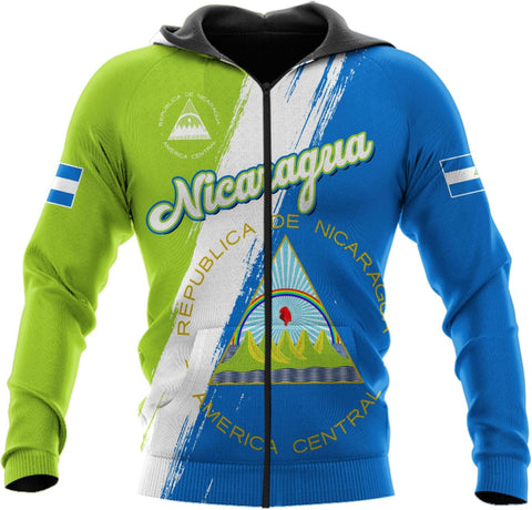 mostprints Personalized Nicaragua Hoodie Shirt Custom Nicaragua Flag Shirt for Men & Women Nicaragua Camisas Sweater