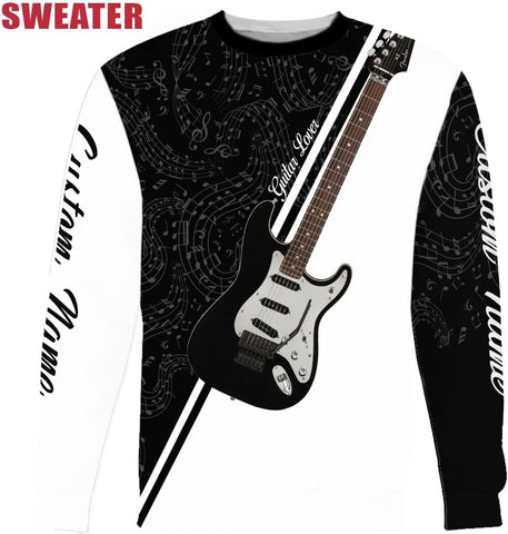 Personalized Name Guitar Shirt 3D, Customized Guitar Shirts for Men, Unisex Guitar Shirts Music Music Lover, Guitar Lover