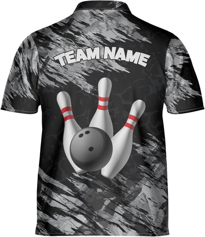 Personalized Name Bowling Baseball Jersey, Bowling Shirts for Men, Short-Sleeve Bowling Jerseys for Team, Bowling Shirts (Style 2)