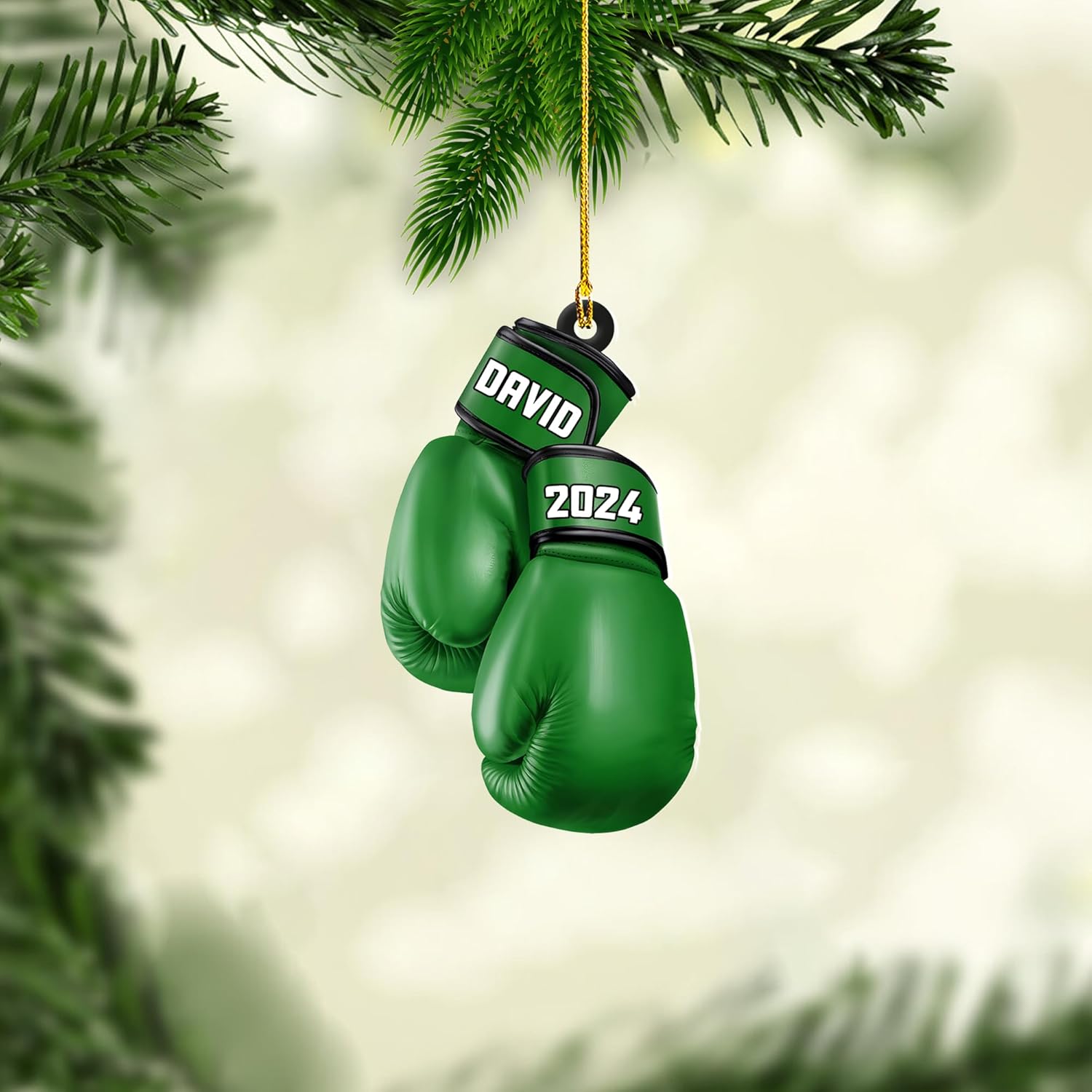 Personalized Boxing Ornament, Boxing Glove Ornament, Boxing Gloves Christmas Ornament 2024, Boxing Ornaments Christmas Tree Boxing Ornament Keepsake Kick Boxing Ornament Gift for Boxing Lovers (BXN2)