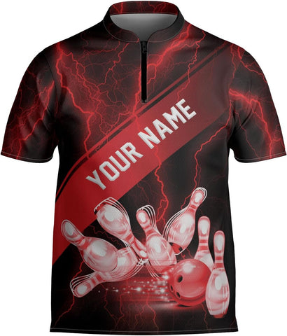 mostprints Personalized Bowling Jersey Gift 3D Custom Bowling Shirts for Team Name Bowl Bowler Shirt Unisex Cool Men Women