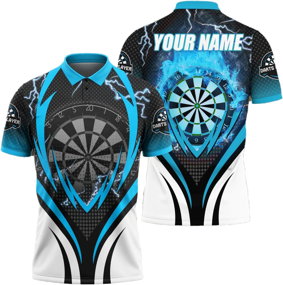 Personalized Name Dart 3D Polo Shirt, Dart Shirts, Mens Dart Shirts, Funny Dart Tshirts, Dart Team Shirts Gifts (Dart 2)
