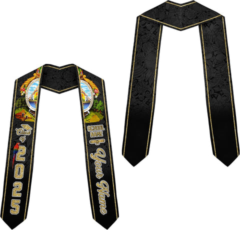 Pretyprints Honduran Graduation Sash, Custom Honduran American Flag Graduation Sash 2025, Honduras Graduation Stole