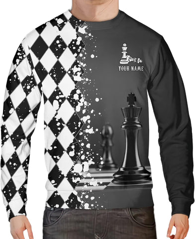 Personalized Name Chess 3D Full Color Shirt, Custom Name Chess 3D Shirt for Men, Women, Chess Lover, USA Chess Shirt