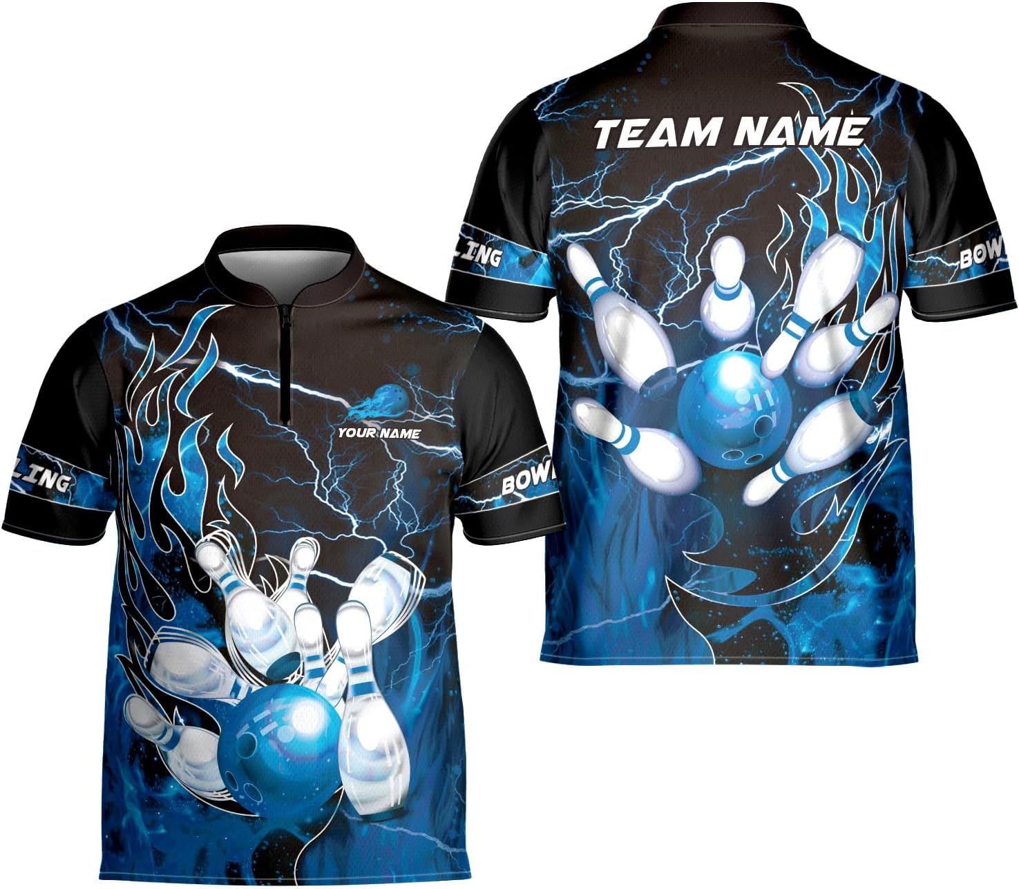 Artparel Personalized Name Bowling Jersey 3D, Custom Bowling Shirts for Team, Bowling Shirt Unisex for Men & Women