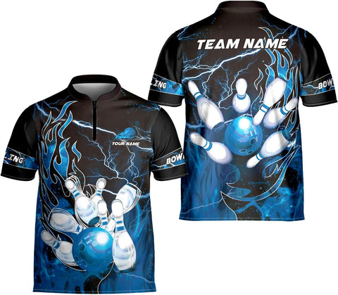 Artparel Personalized Name Bowling Jersey 3D, Custom Bowling Shirts for Team, Bowling Shirt Unisex for Men & Women