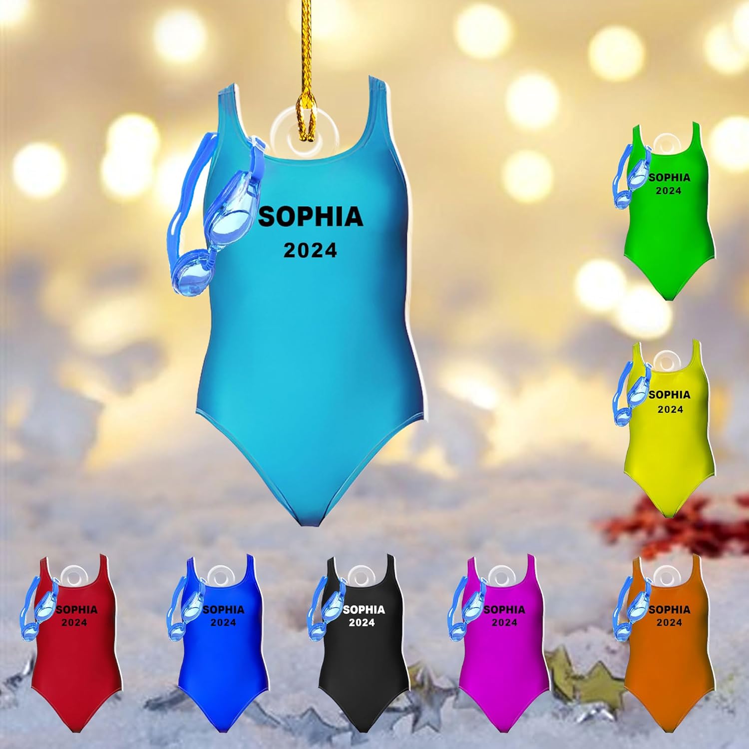 Artparel Personalized Swimming Ornament Gift for Swimming Lovers Ornaments Boy\/Girl Swimmer Christmas Ornament Christmas Tree Decor Swimming Christmas Ornament Lovers Xmas (SMM 11)