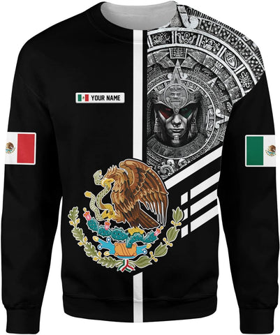Personalized Name Mexican Hoodie 3D, Customized Mexican Hoodies for Men, Unisex Mexico Hoodie, Mexico Hoodies for Men