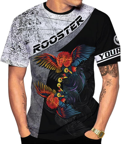 Mostefy Personalized Name Rooster Hoodie 3D, Gallos De Pelea, Chicken Sweatshirt, Chicken Hoodie for Men and Women S-5XL