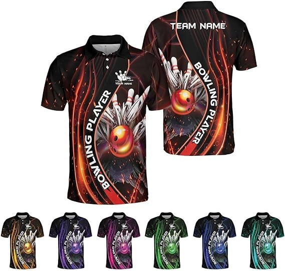 Mostprints Custom Bowling Polo Shirt Personalized 3D Team Name Bowling Shirts For Men Women Jersey Unisex