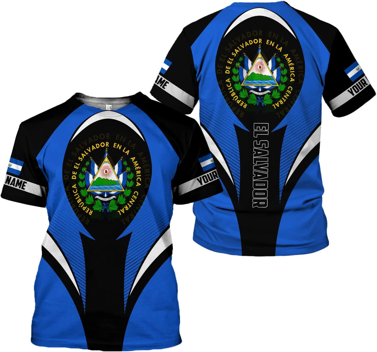 AOVL Custom El Salvador 3D Shirt for Men Camiseta De El Salvador Flag Shirt Salvadorans Pride Jersey El Salvadoreña Tshirt