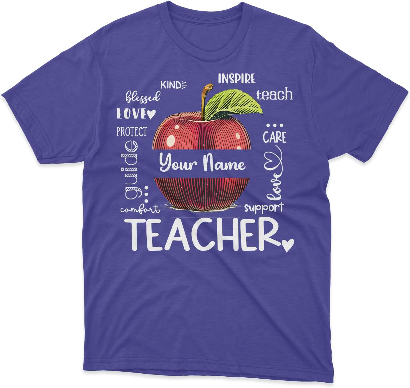 Personalized Teacher Shirts for Women Men, Teacher Tshirts Teach Shirts Teacher T-Shirts Rainbow Teacher T Shirt (TS61)
