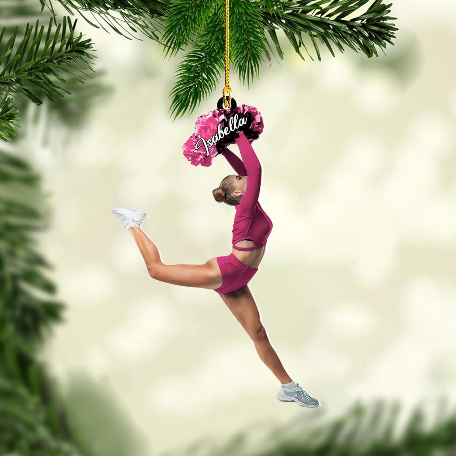 AOVL Personalized Cheerleader Ornaments Cheerleader Cheerleading Lovers Ornaments Cheerleading Ornament Gift for Cheerleader Christmas 2024 Cheer Cheerleader Ornaments Xmas (Cheer 14)