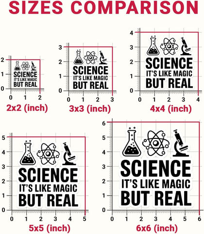 3 Pcs Science Its Like Magic But Real Sticker, Science Physics Stickers, Computer Science Stickers - Vinyl Sticker 3 Inches for Water Bottles Laptop Phone Car Window Helmet
