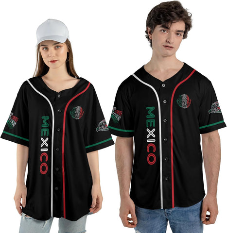 Mostefy Personalized Mexico Baseball Jerseys Mexican Eagle & Flag Shirt for Teams, Mexico Shirts for Men & Women Size S-5XL1