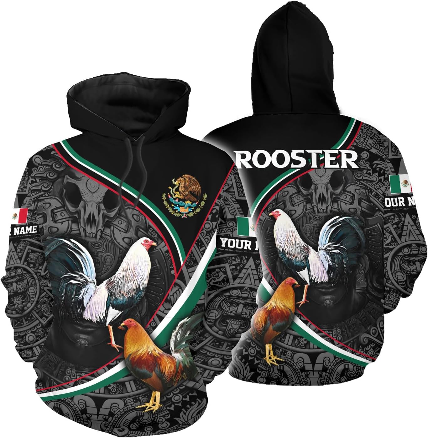 Suseaz Personalized Rooster Shirt Men Women, Men Funny Chicken 3D Printed Vintage Crew Neck Short Sleeve Shirts