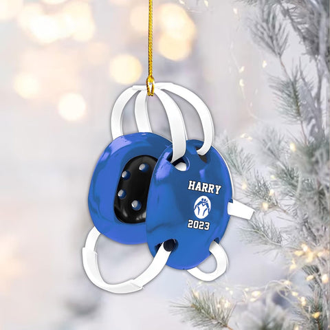 Royal Fight Personalized Wrestling Ornament Wrestling Helmet Ornaments Wrestling Christmas Ornament Gift for Wrestling Player Wrestling Christmas Tree Ornaments for Boys or Girls (Wrestling 6)