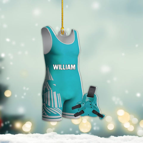 Artparel Personalized Wrestling Ornament Wrestling Helmet Ornaments Wrestling Christmas Ornament Gift for Wrestling Player Wrestling Christmas Tree Ornaments for Boys or Girls (WL10)